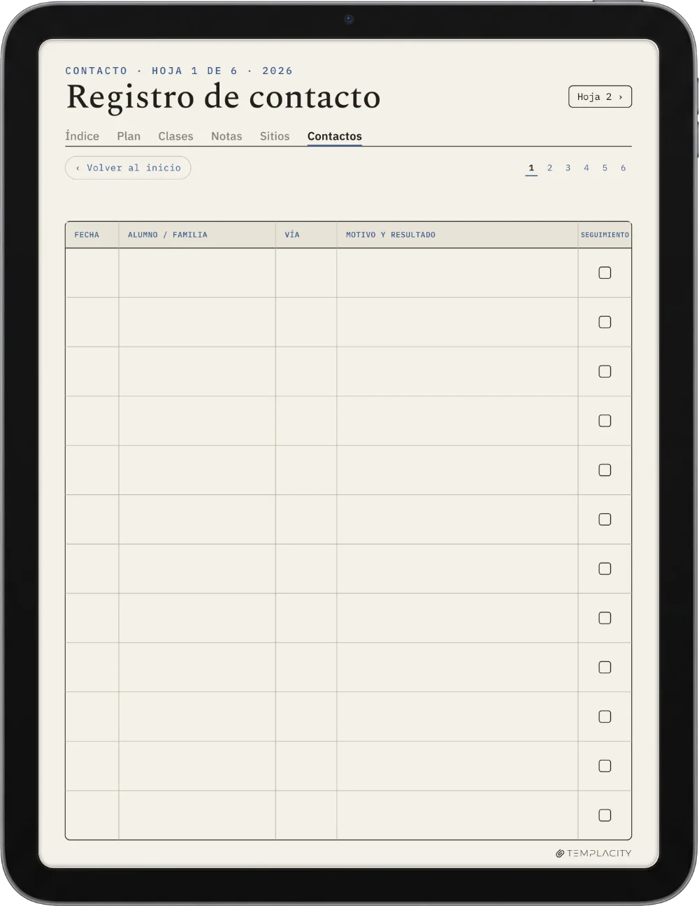 The Planner · Docente iPad página 5