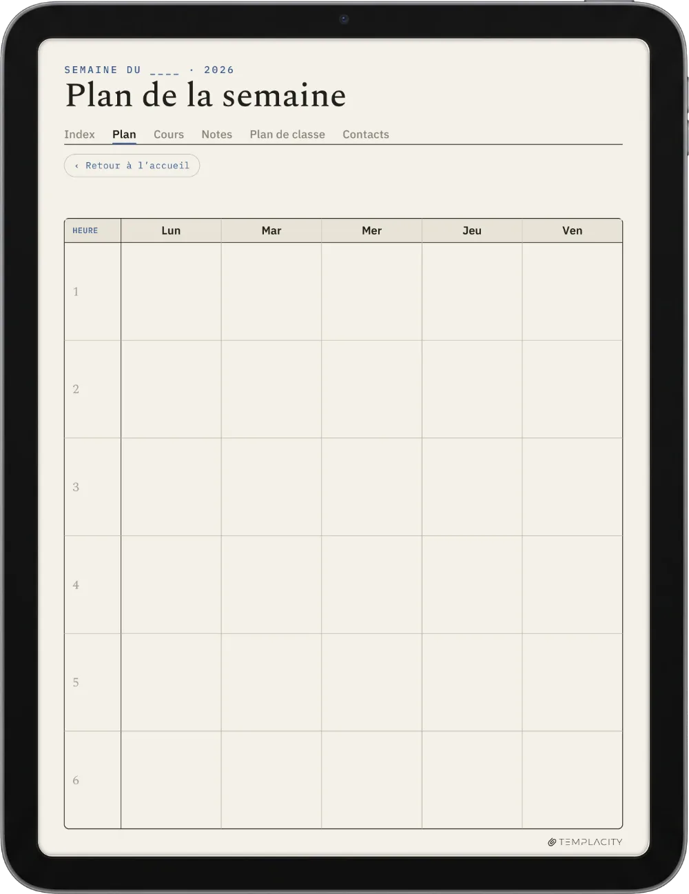 The Planner · Enseignant iPad page 3