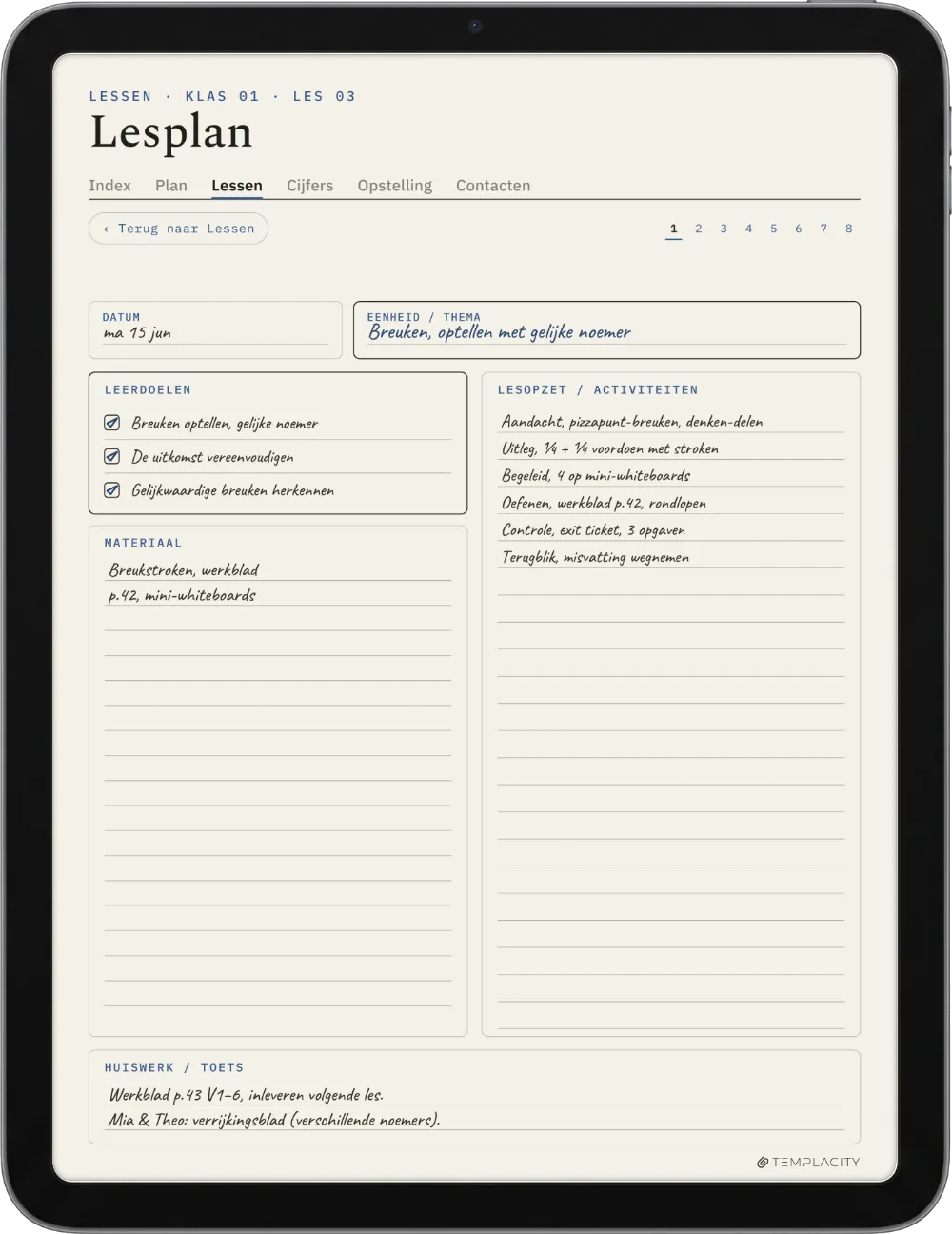 The Planner op de iPad