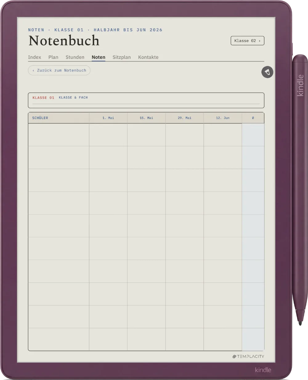 The Planner · Lehrer Kindle Scribe Colorsoft Seite 2