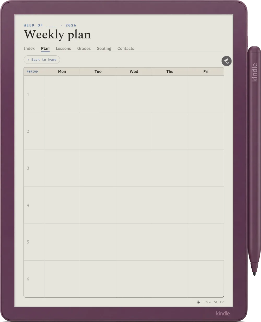 The Planner · Teacher Kindle Scribe Colorsoft page 3