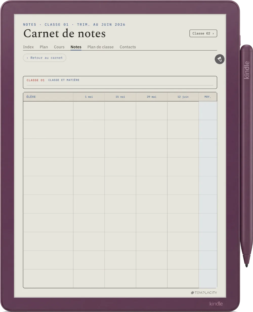 The Planner · Enseignant Kindle Scribe Colorsoft page 2