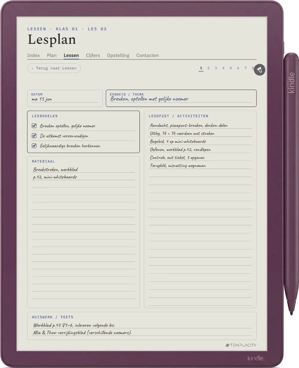 The Planner op de Kindle Scribe Colorsoft