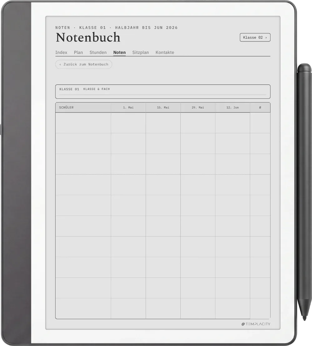 The Planner · Lehrer Kindle Scribe Seite 2