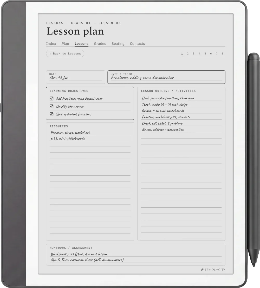 The Planner on the Kindle Scribe