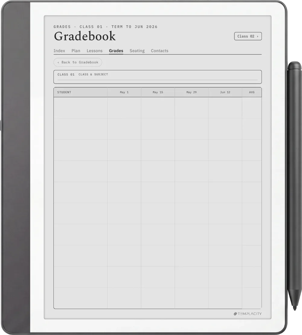 The Planner · Teacher Kindle Scribe page 2