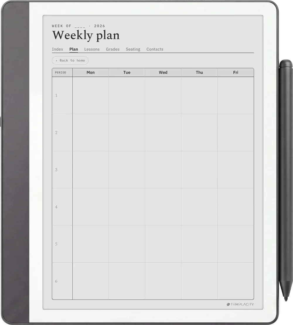 The Planner · Teacher Kindle Scribe page 3