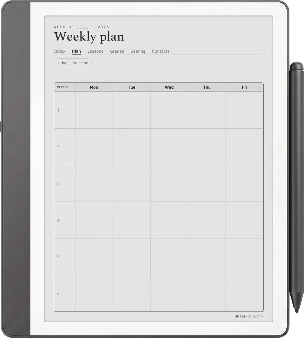 The Planner · Teacher Kindle Scribe page 3