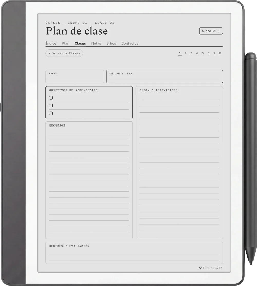 The Planner · Docente Kindle Scribe página 1