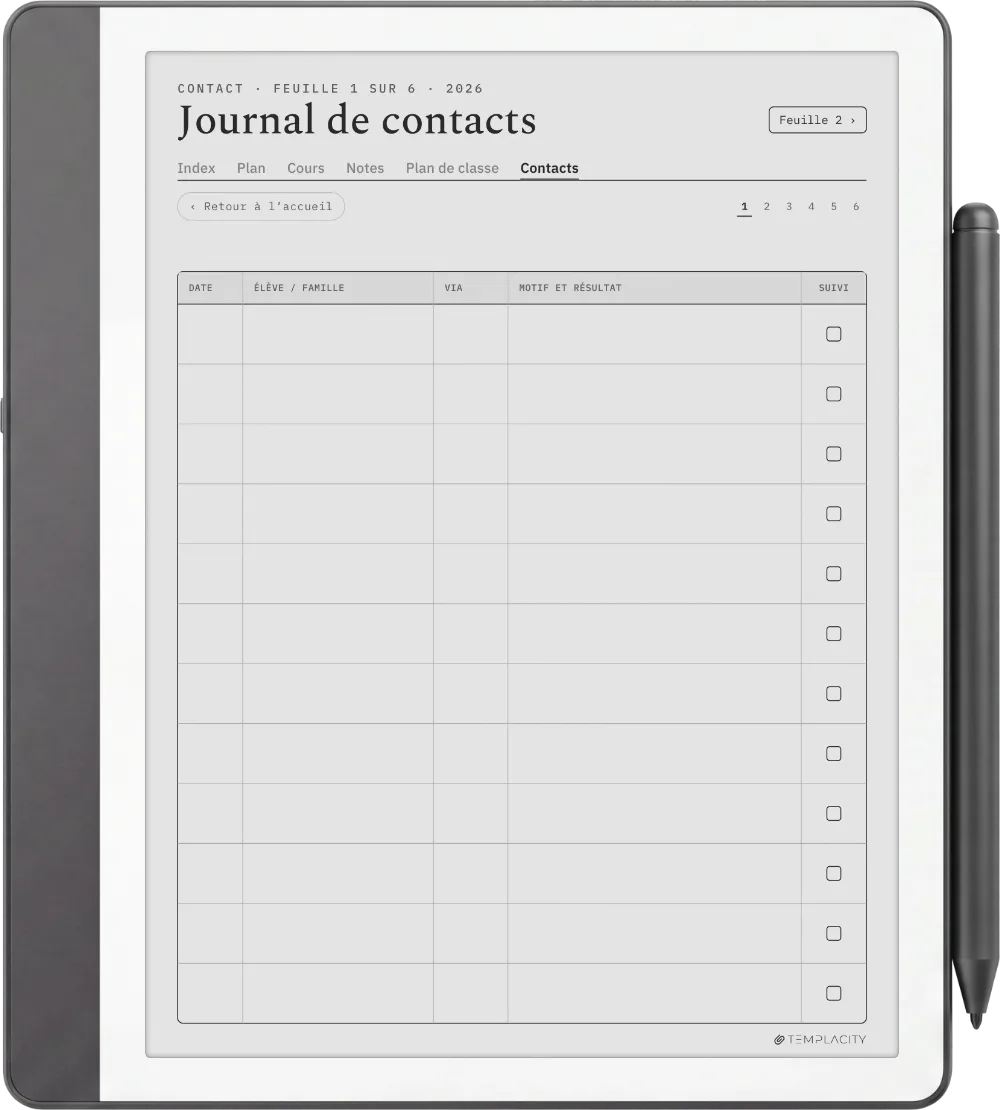 The Planner · Enseignant Kindle Scribe page 5