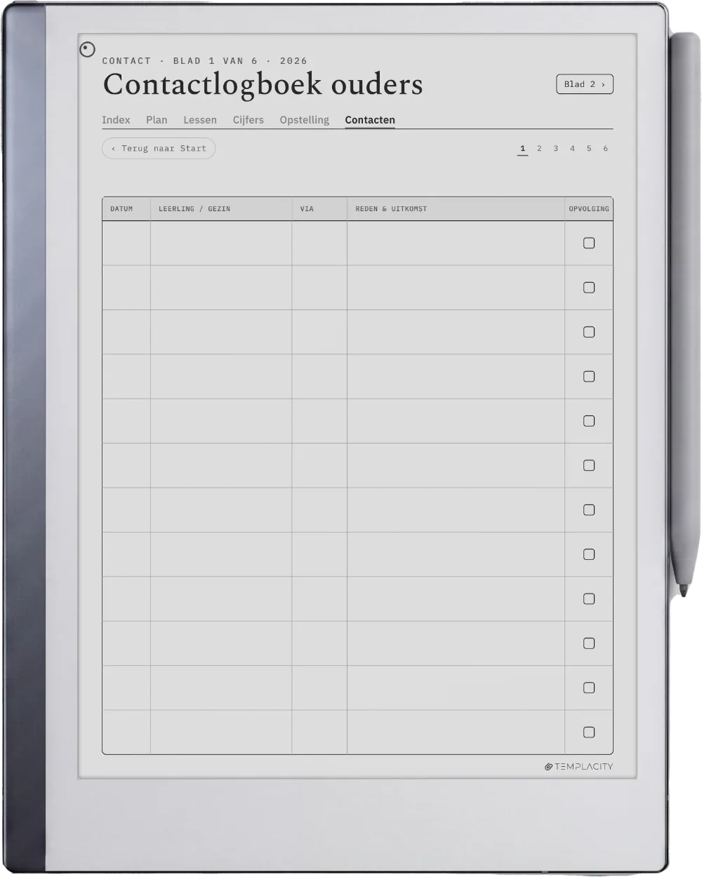 The Planner · Docent reMarkable 2 pagina 5