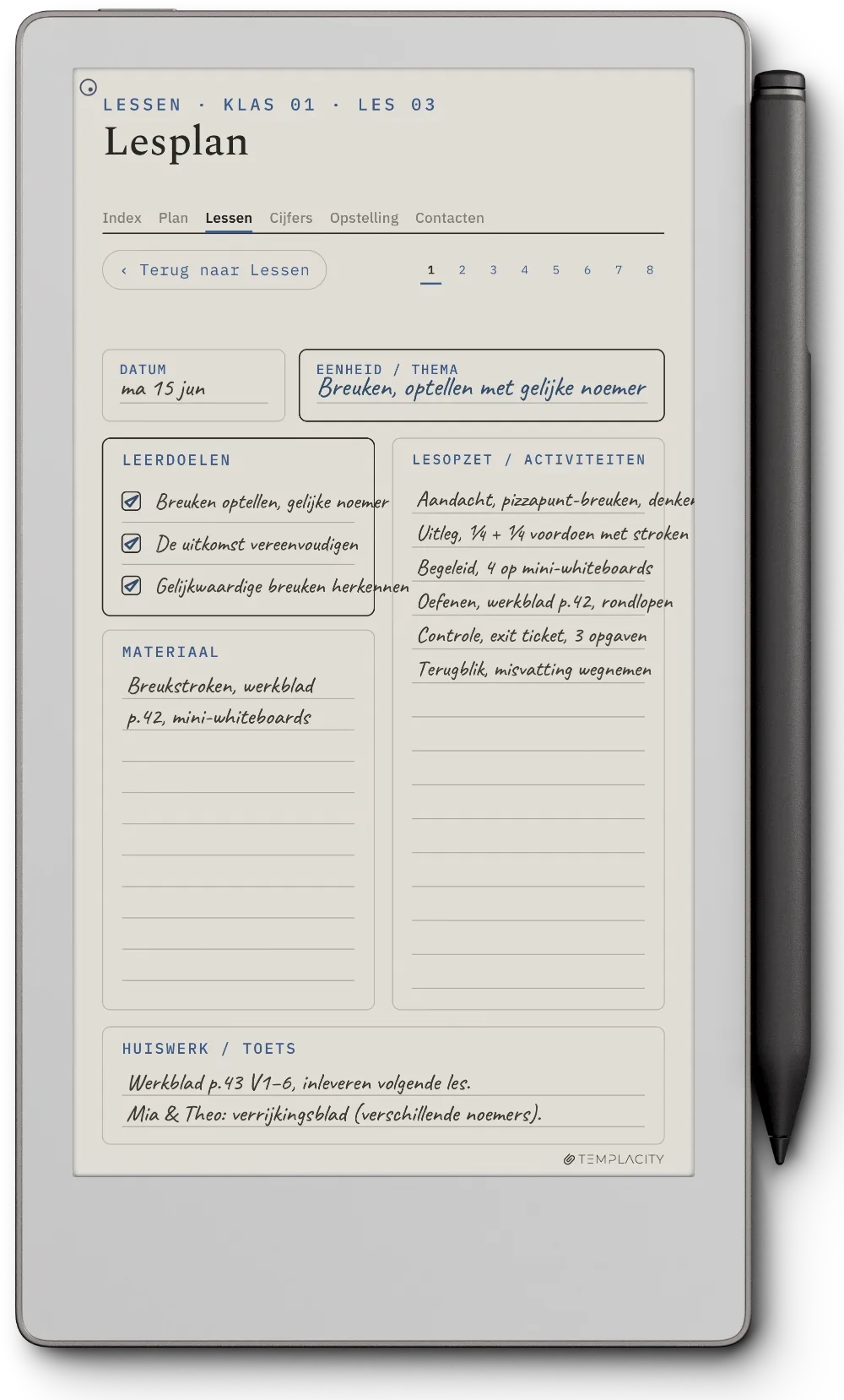 The Planner op de reMarkable Paper Pro Move