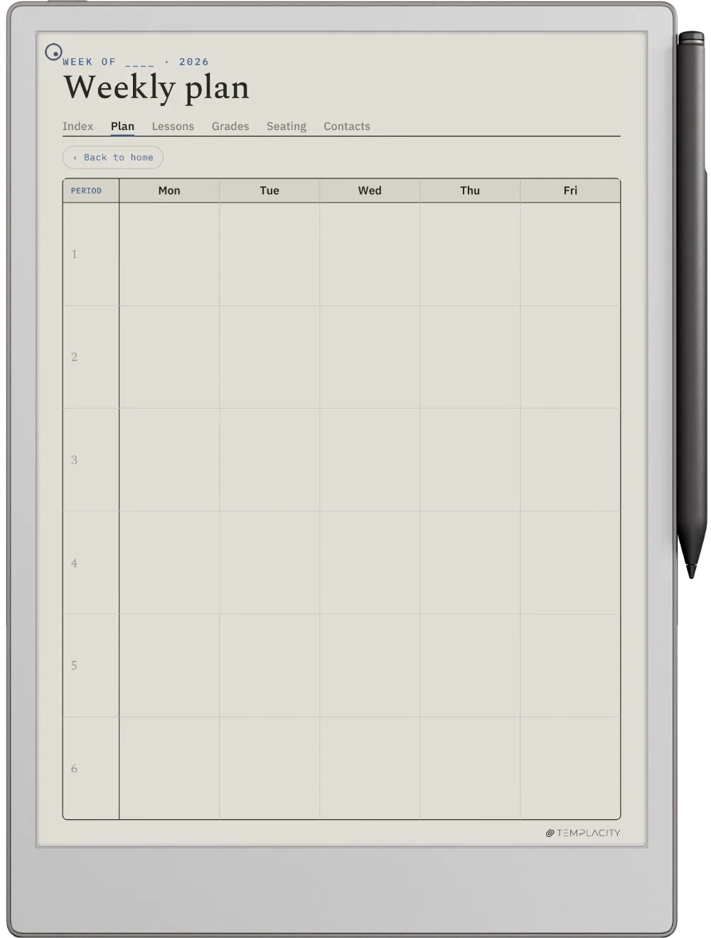 The Planner · Teacher reMarkable Paper Pro page 3