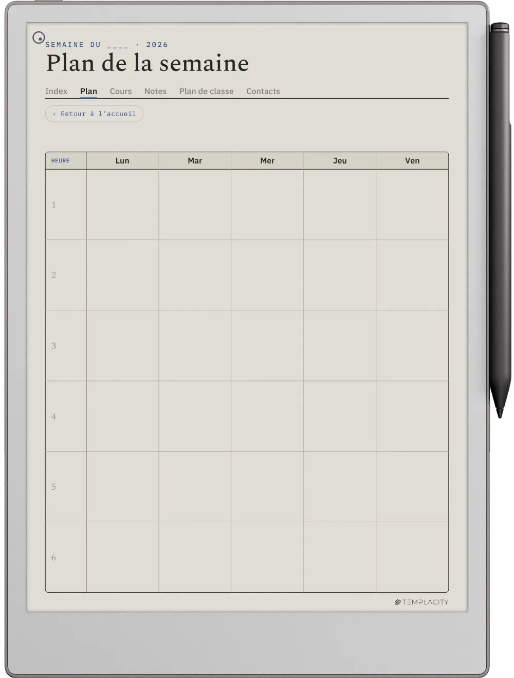 The Planner · Enseignant reMarkable Paper Pro page 3