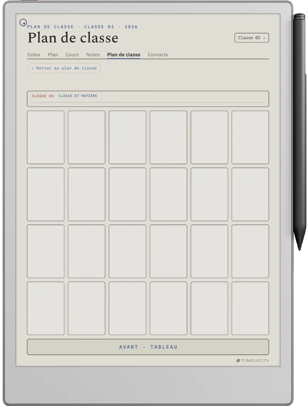 The Planner · Enseignant reMarkable Paper Pro page 4