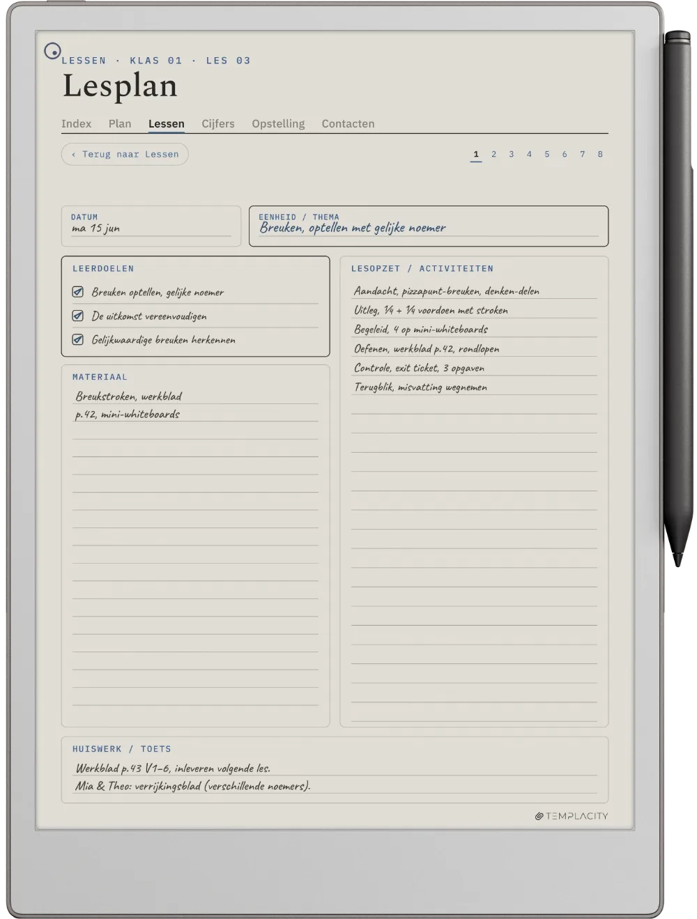 The Planner op de reMarkable Paper Pro