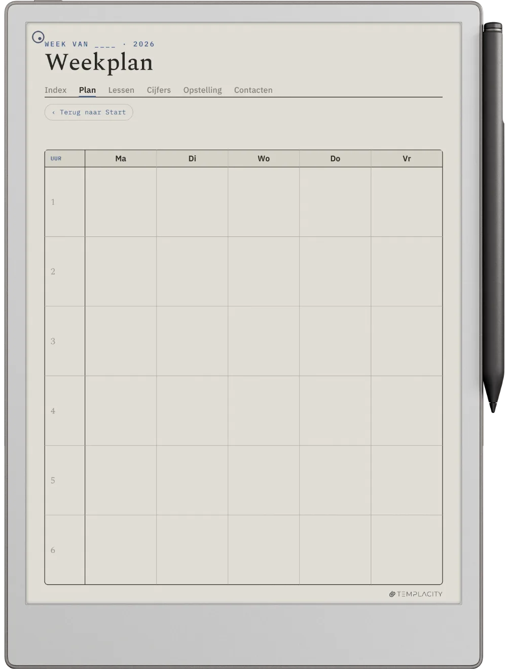 The Planner · Docent reMarkable Paper Pro pagina 3