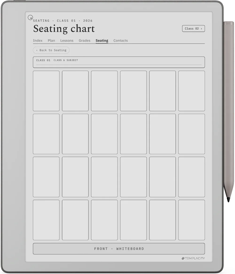 The Planner · Teacher reMarkable Paper Pure page 4