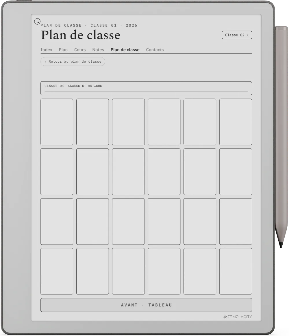 The Planner · Enseignant reMarkable Paper Pure page 4