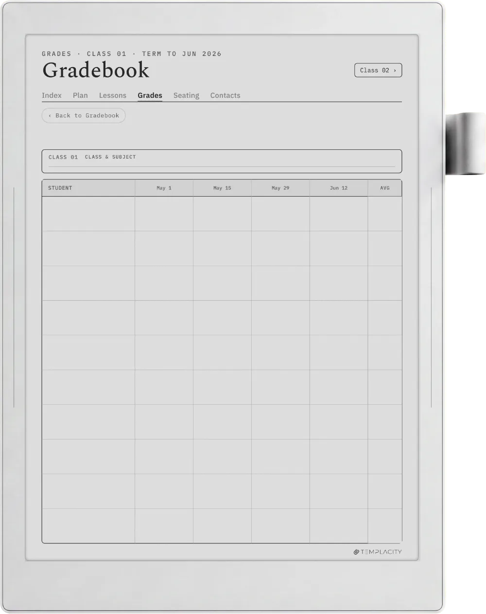 The Planner · Teacher Supernote Manta page 2
