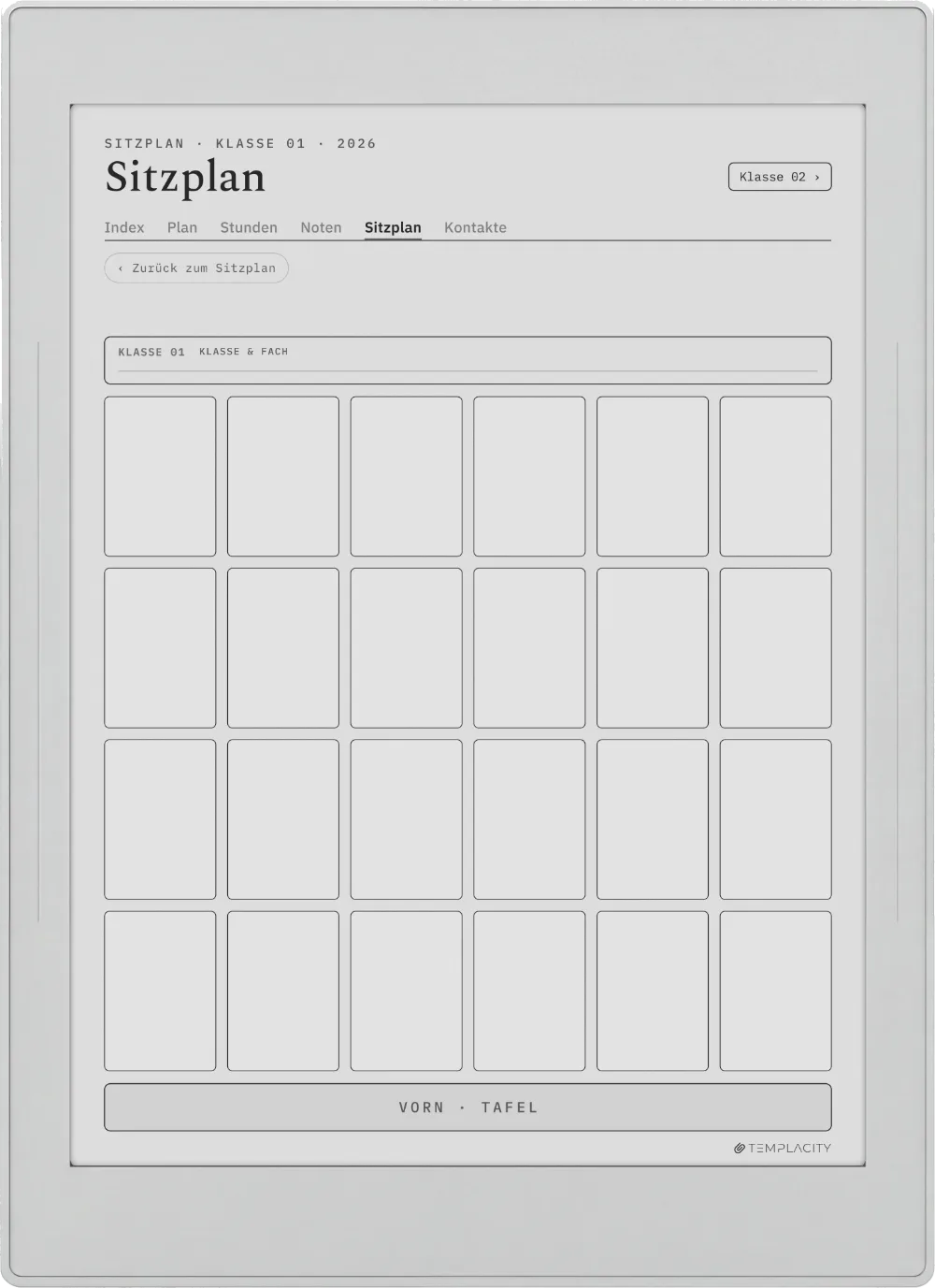 The Planner · Lehrer Supernote Nomad Seite 4