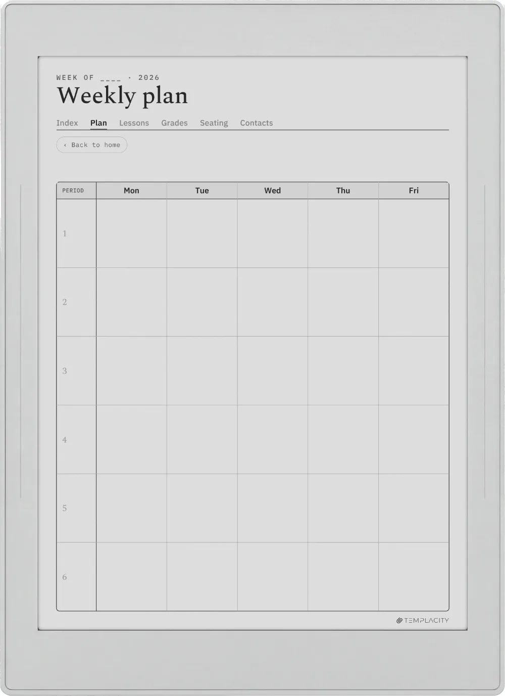 The Planner · Teacher Supernote Nomad page 3