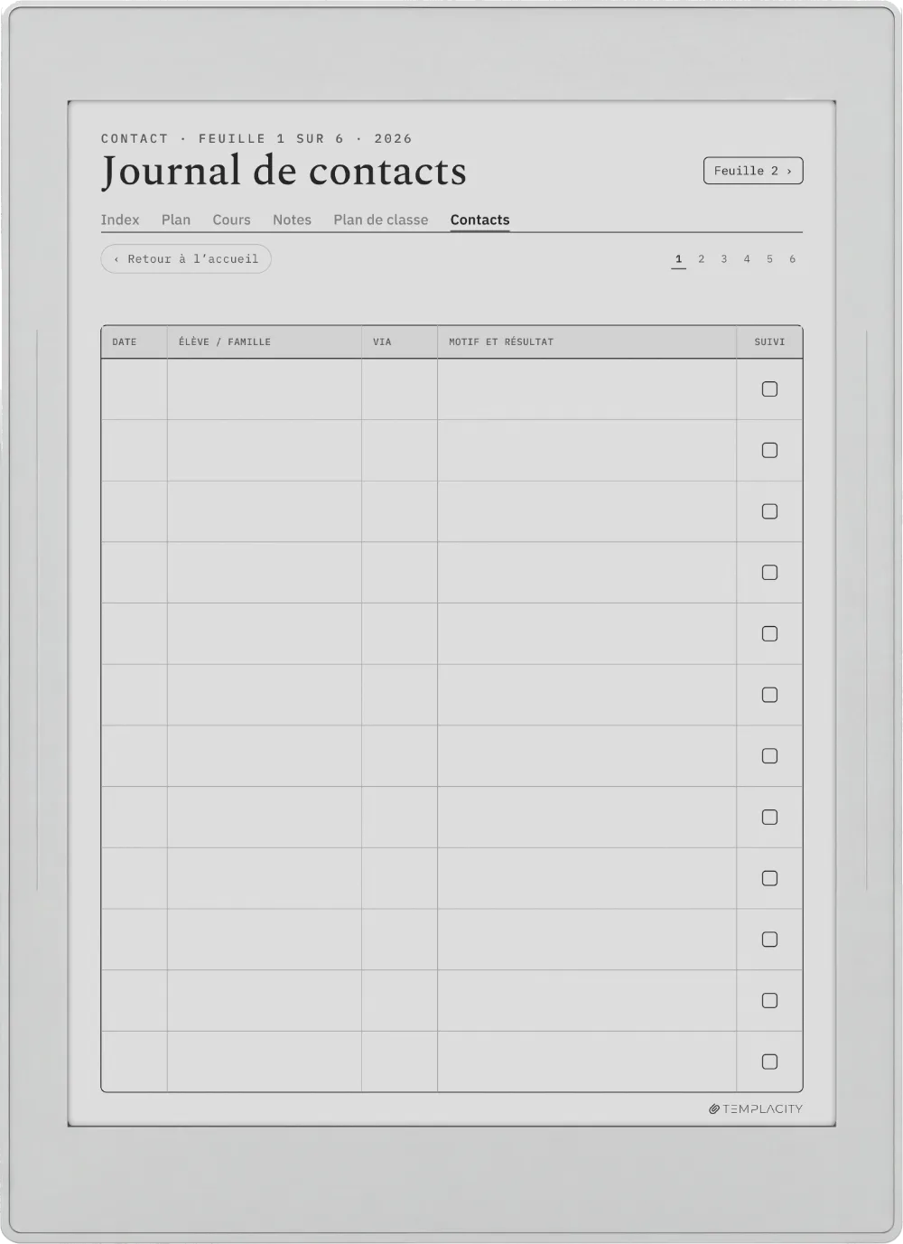 The Planner · Enseignant Supernote Nomad page 5