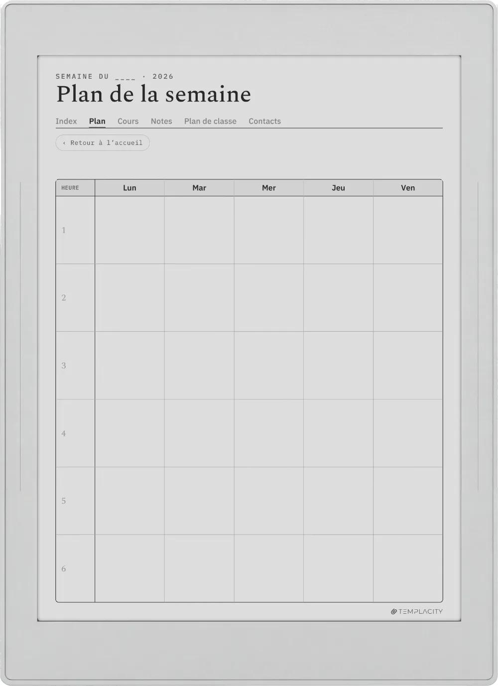 The Planner · Enseignant Supernote Nomad page 3