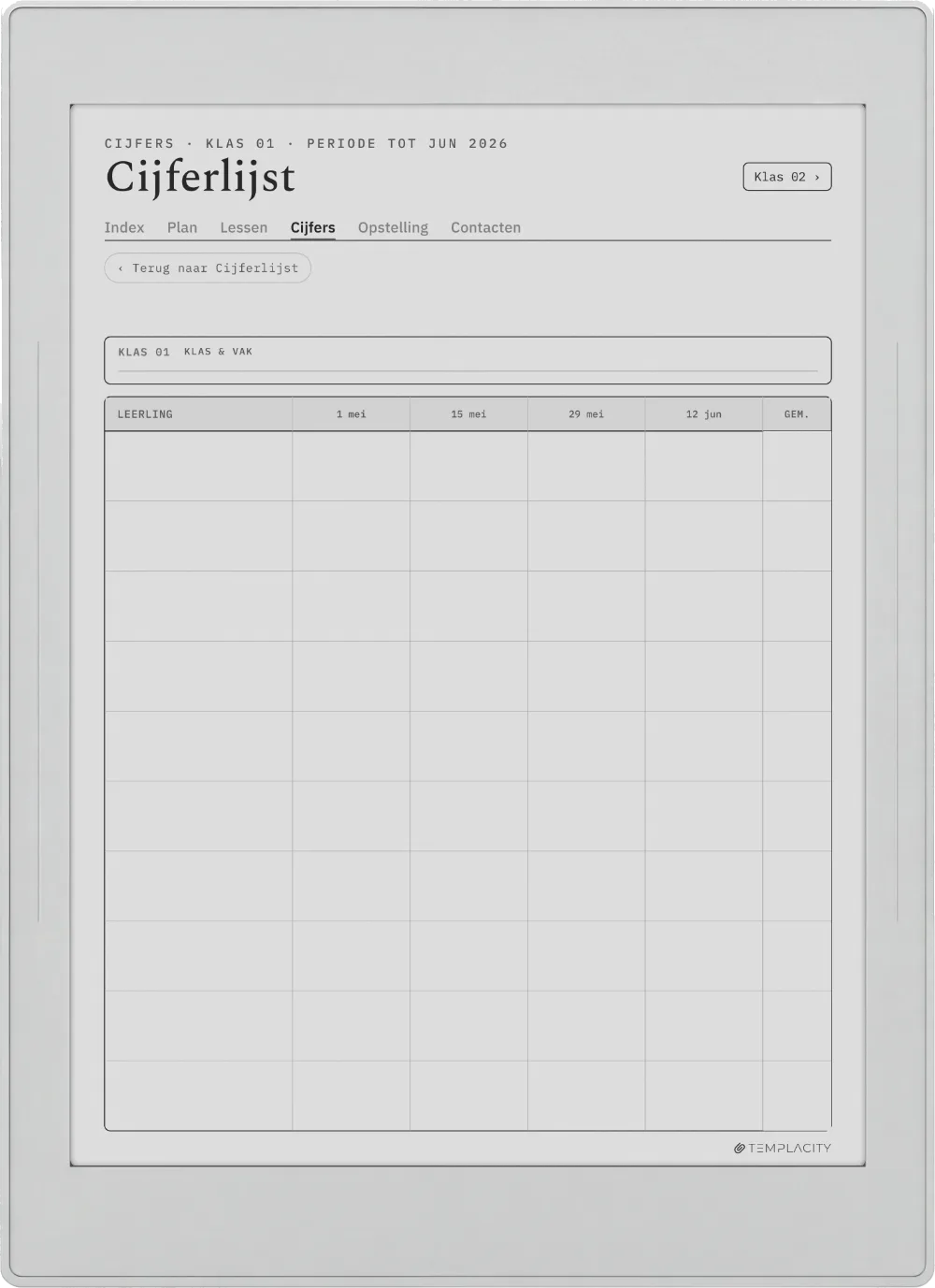 The Planner · Docent Supernote Nomad pagina 2