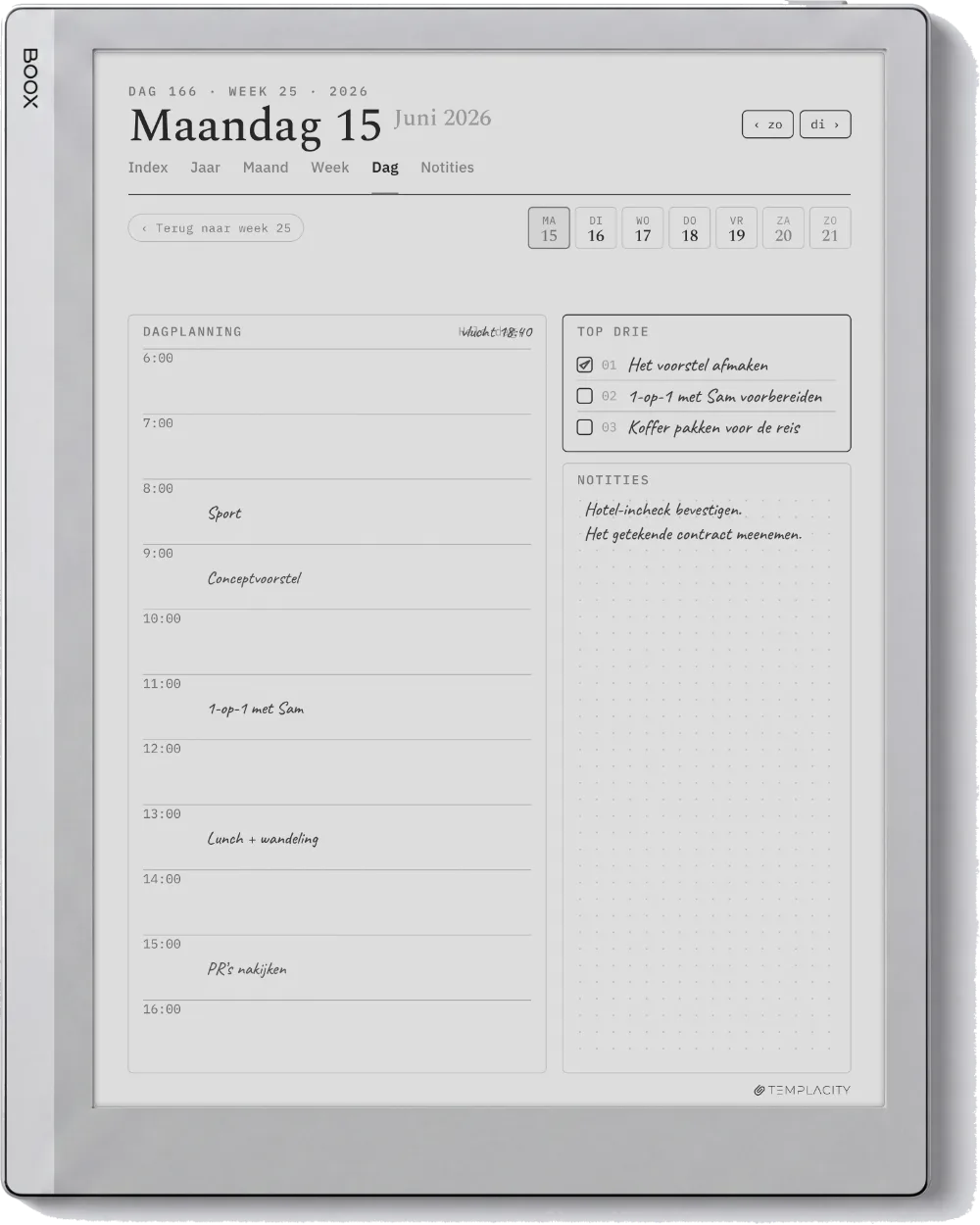 The Planner op de Boox Go 10.3