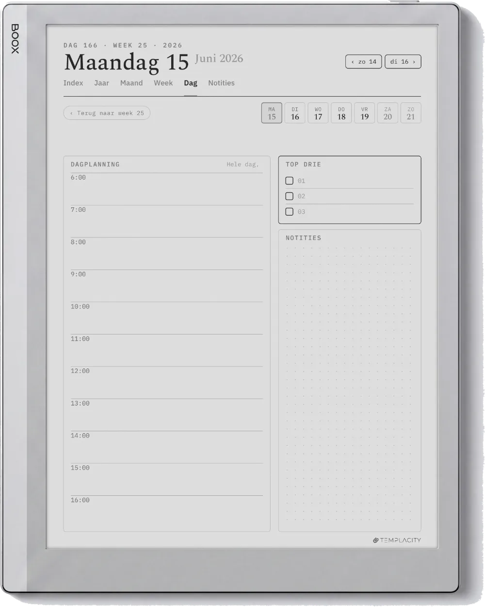 The Planner De dag