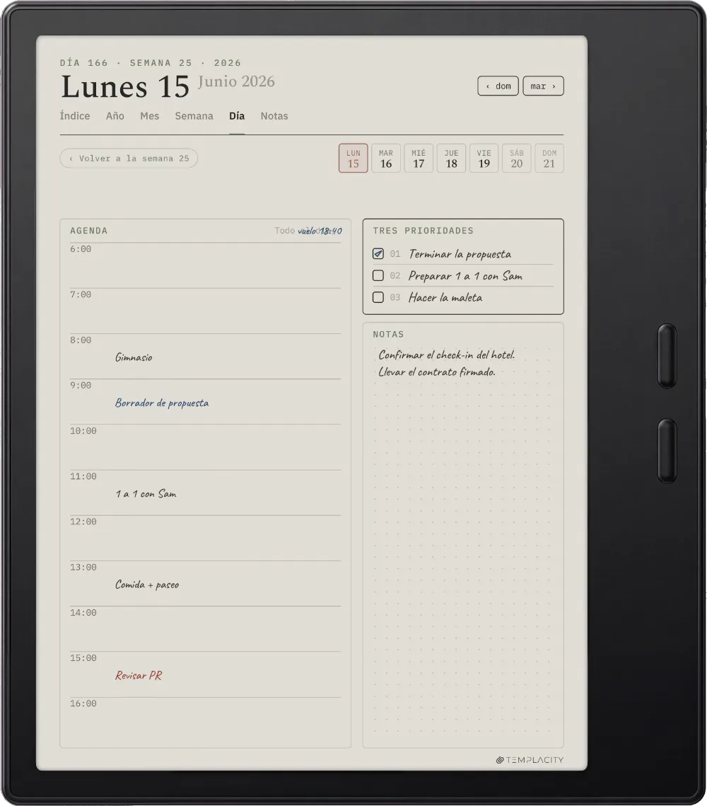 The Planner en el Boox Go Color 7 (Gen II)