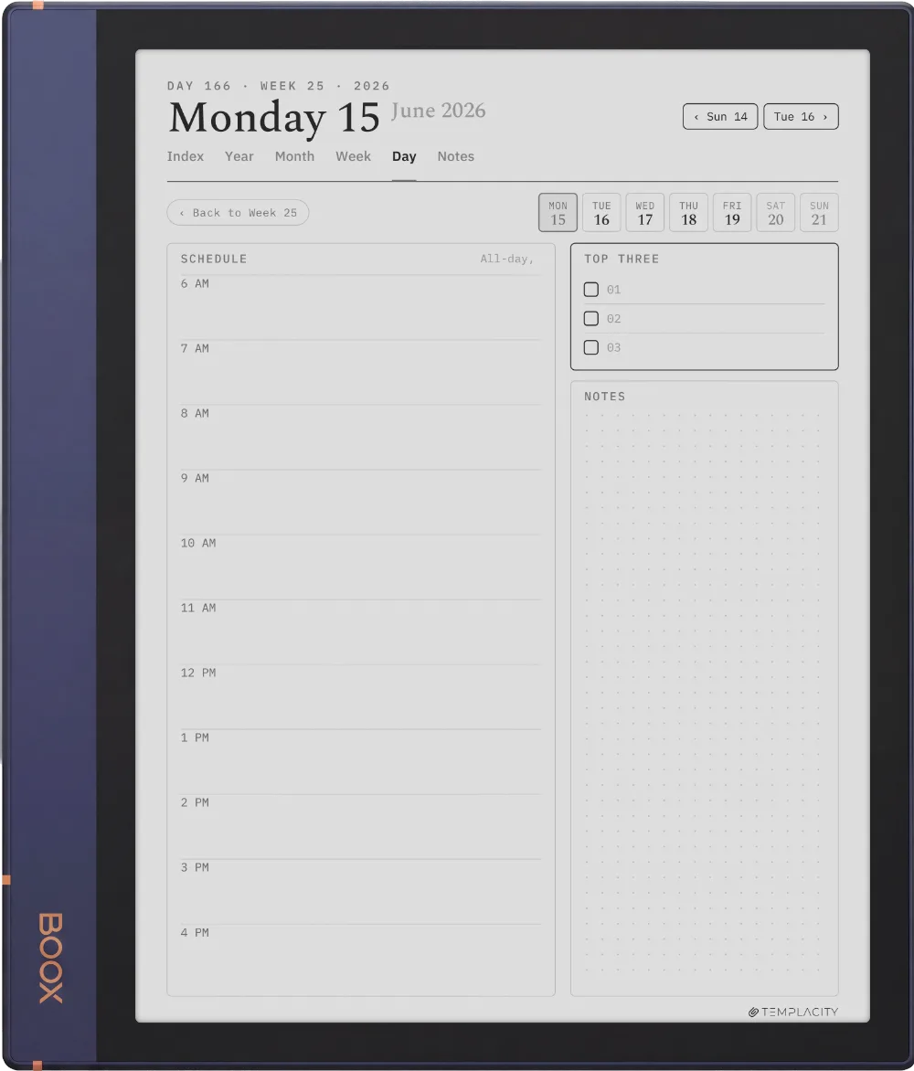 The Planner for Boox Boox Note Air2 page 1