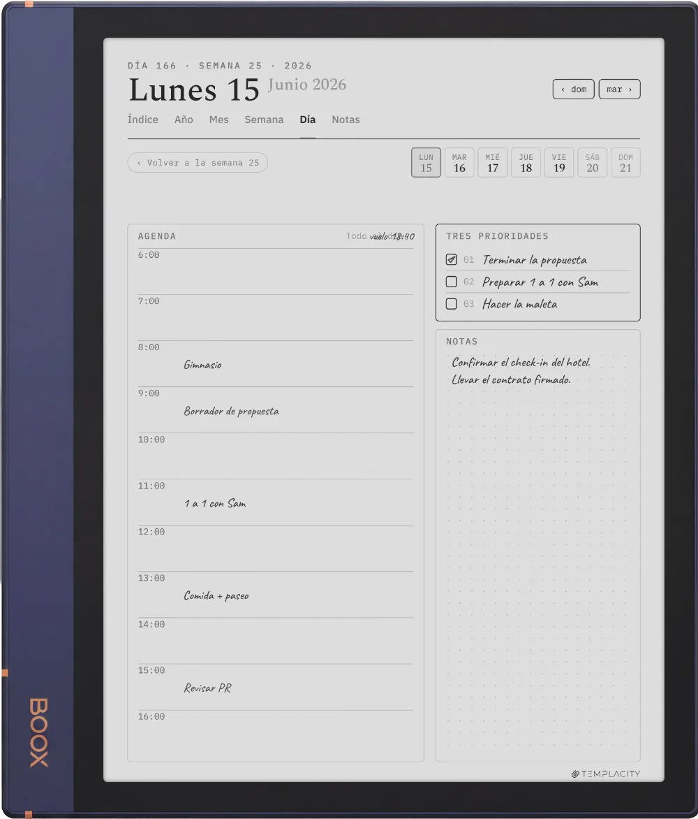 The Planner en el Boox Note Air2