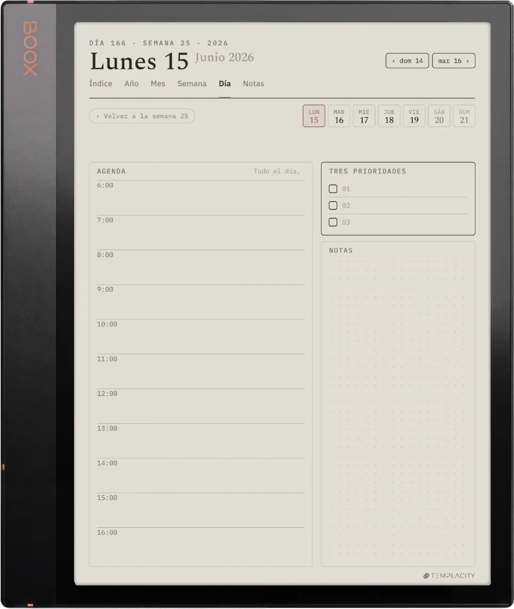 The Planner El día