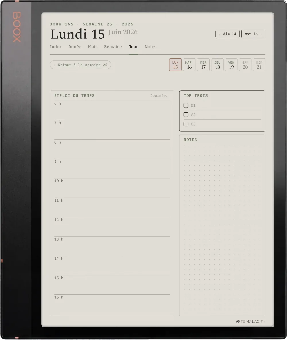 Le Planner Le jour