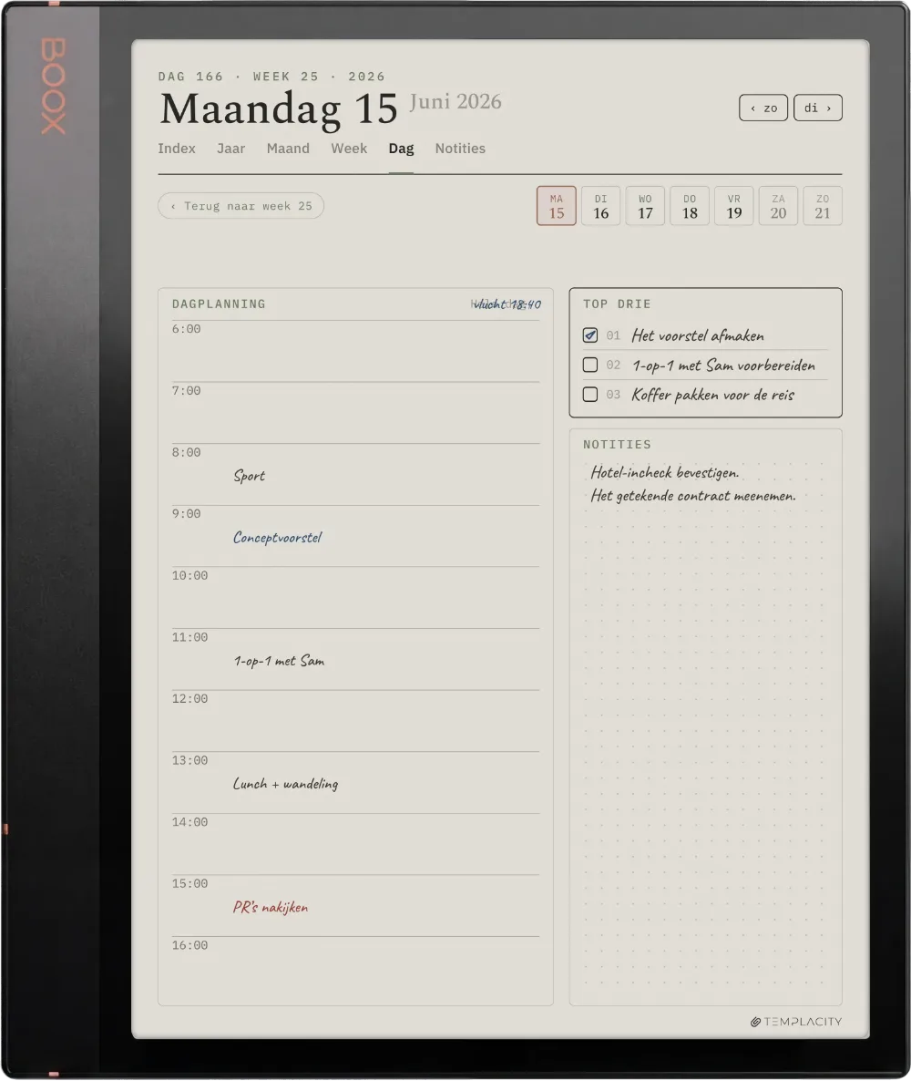 The Planner op de Boox Note Air3 C
