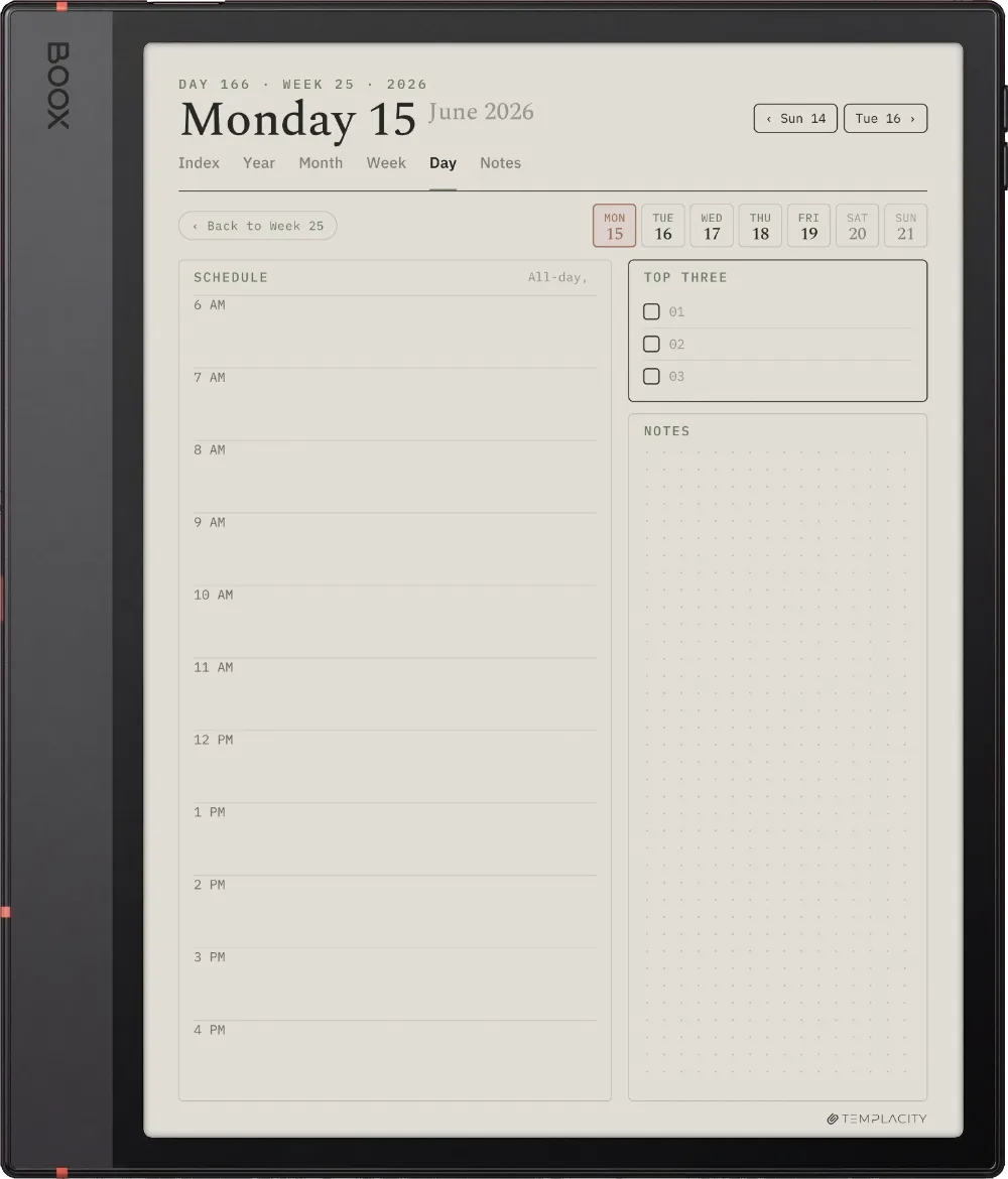 The Planner for Boox Boox Note Air5 C page 1