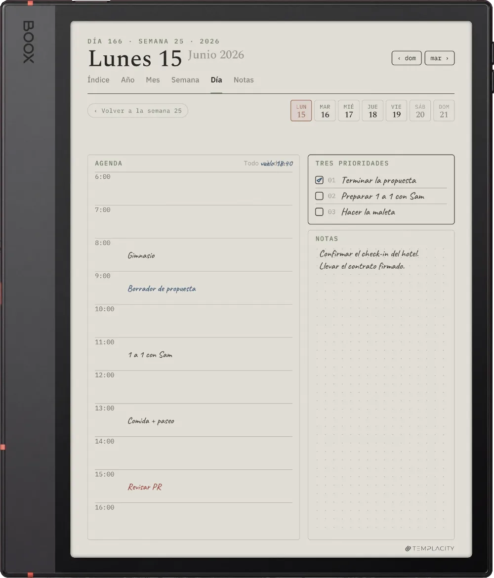 The Planner en el Boox Note Air5 C