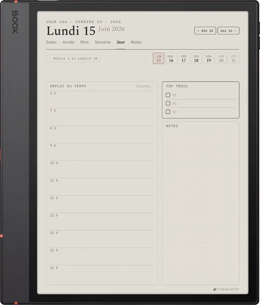 Le Planner Le jour
