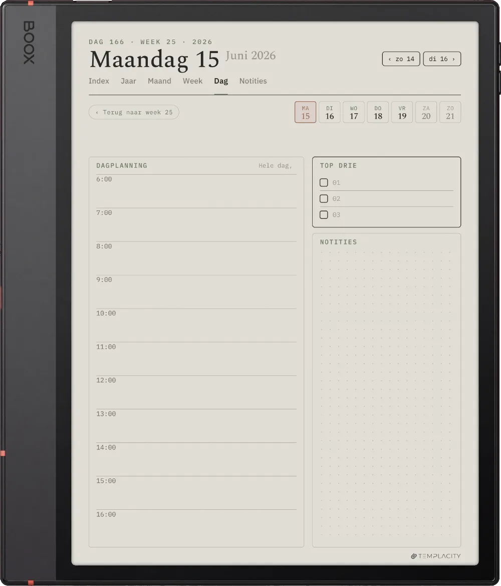 The Planner De dag
