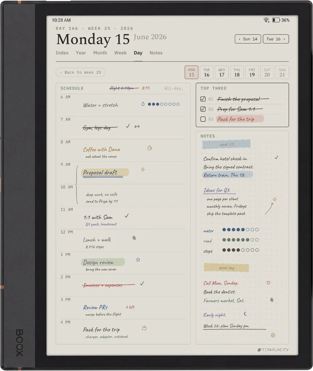 The Planner on the Boox Note Max