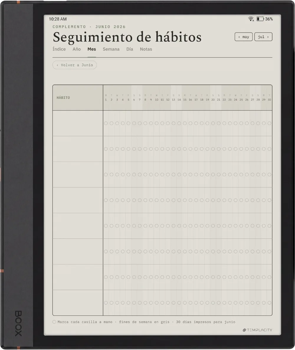 El Planner para Boox, Boox Note Max, página 4