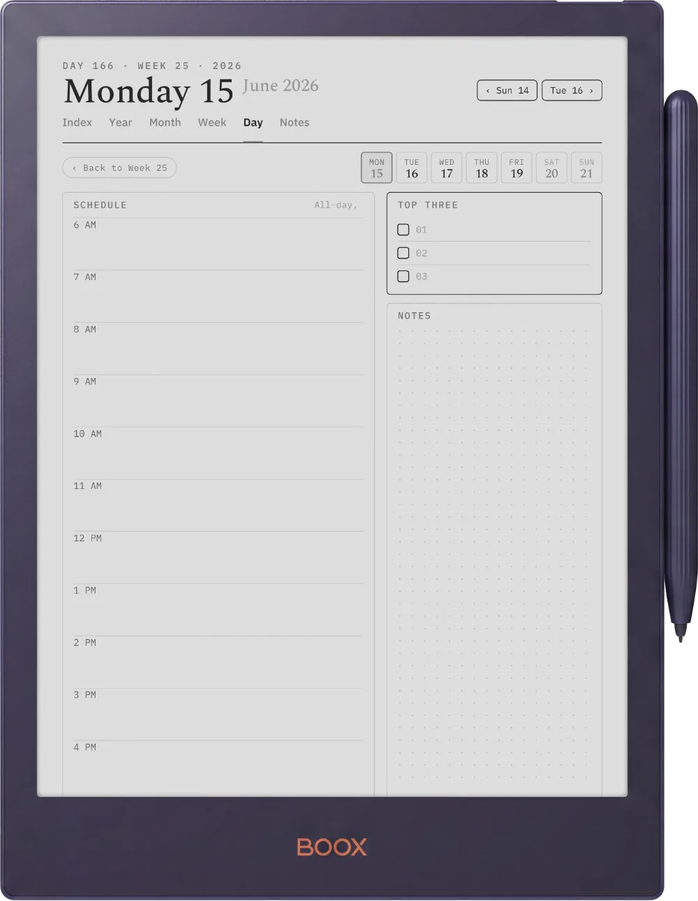 The Planner for Boox Boox Note5 page 1