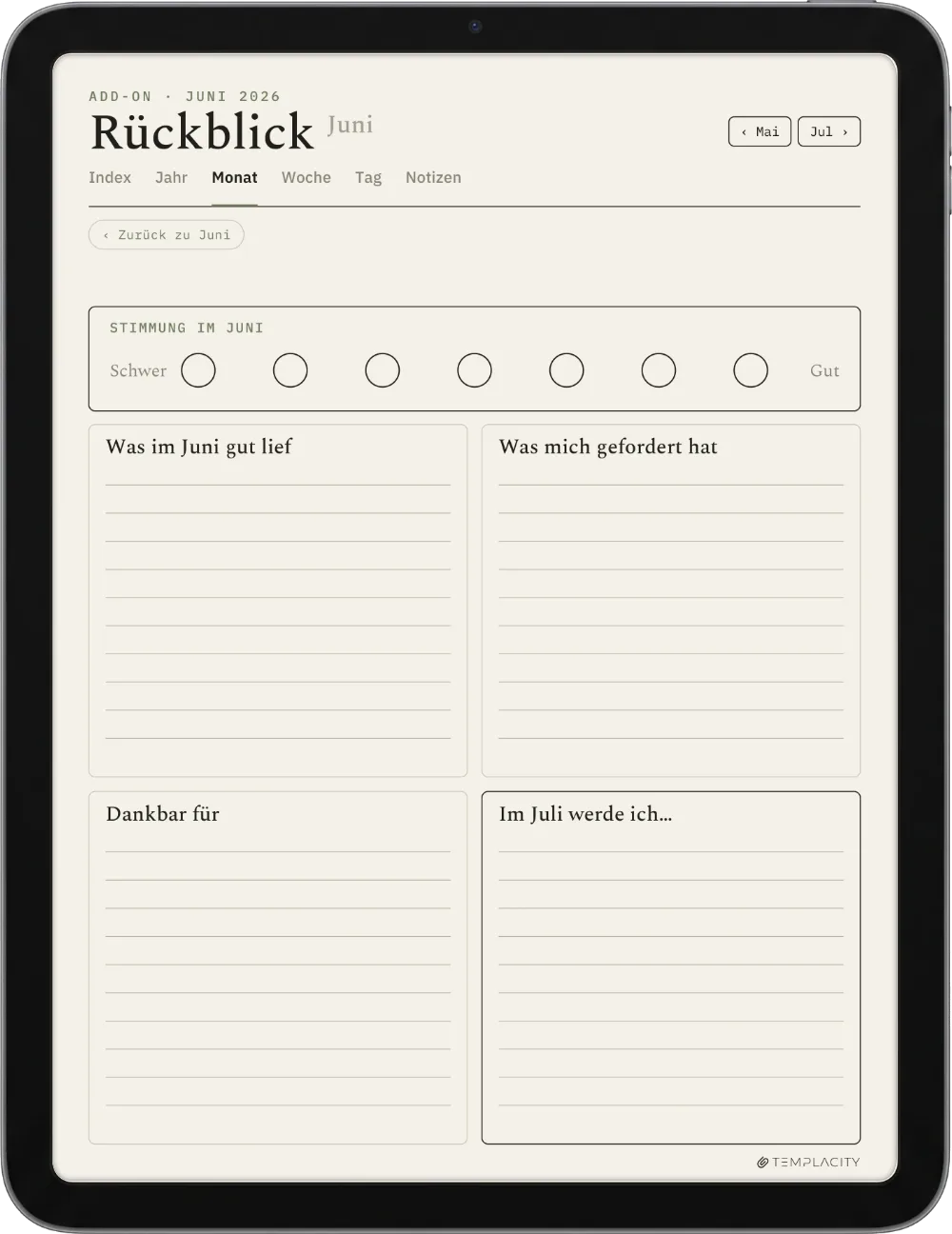 The Planner für Goodnotes iPad Seite 5