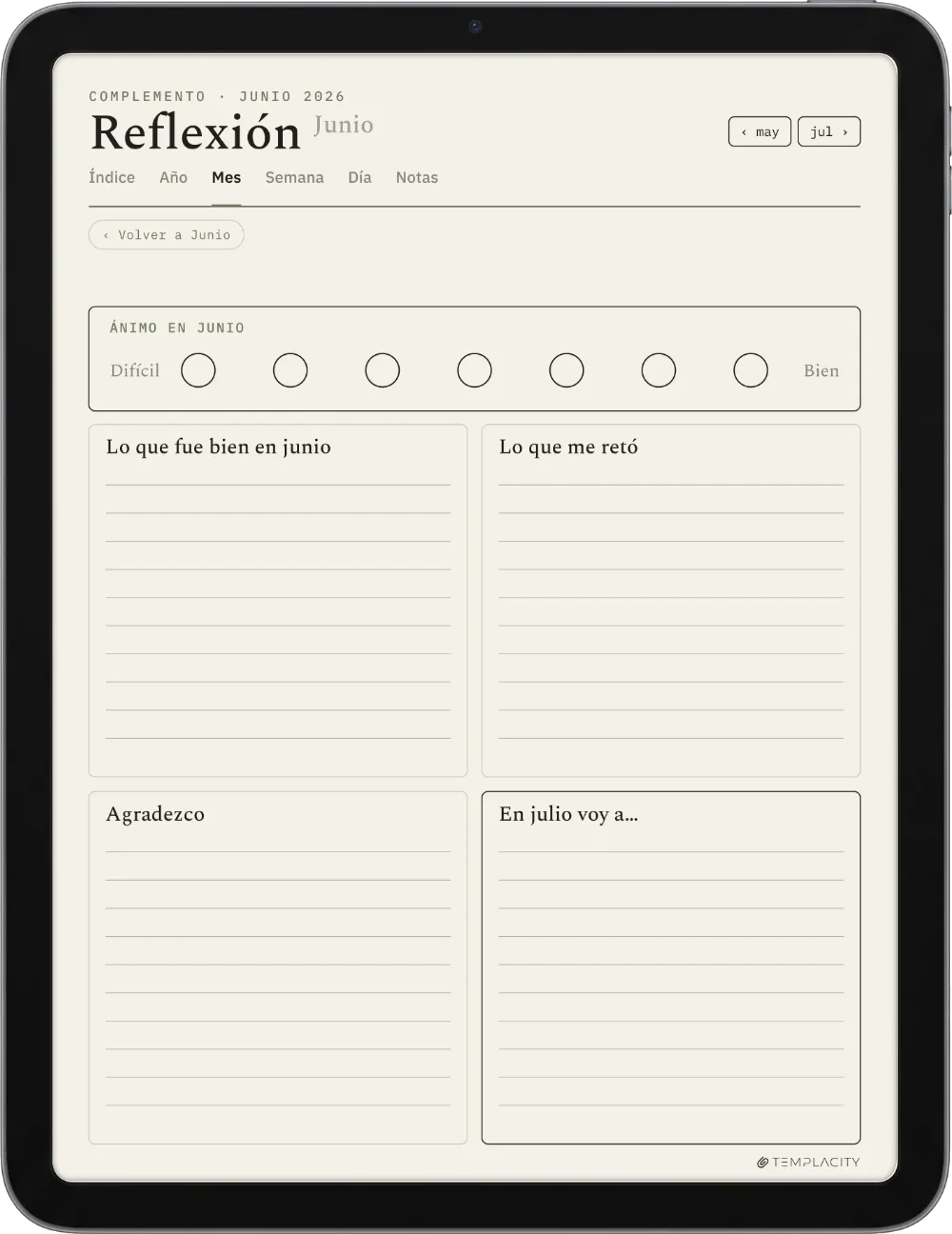 The Planner para Goodnotes iPad página 5