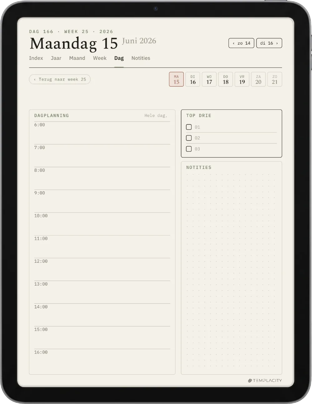 The Planner De dag