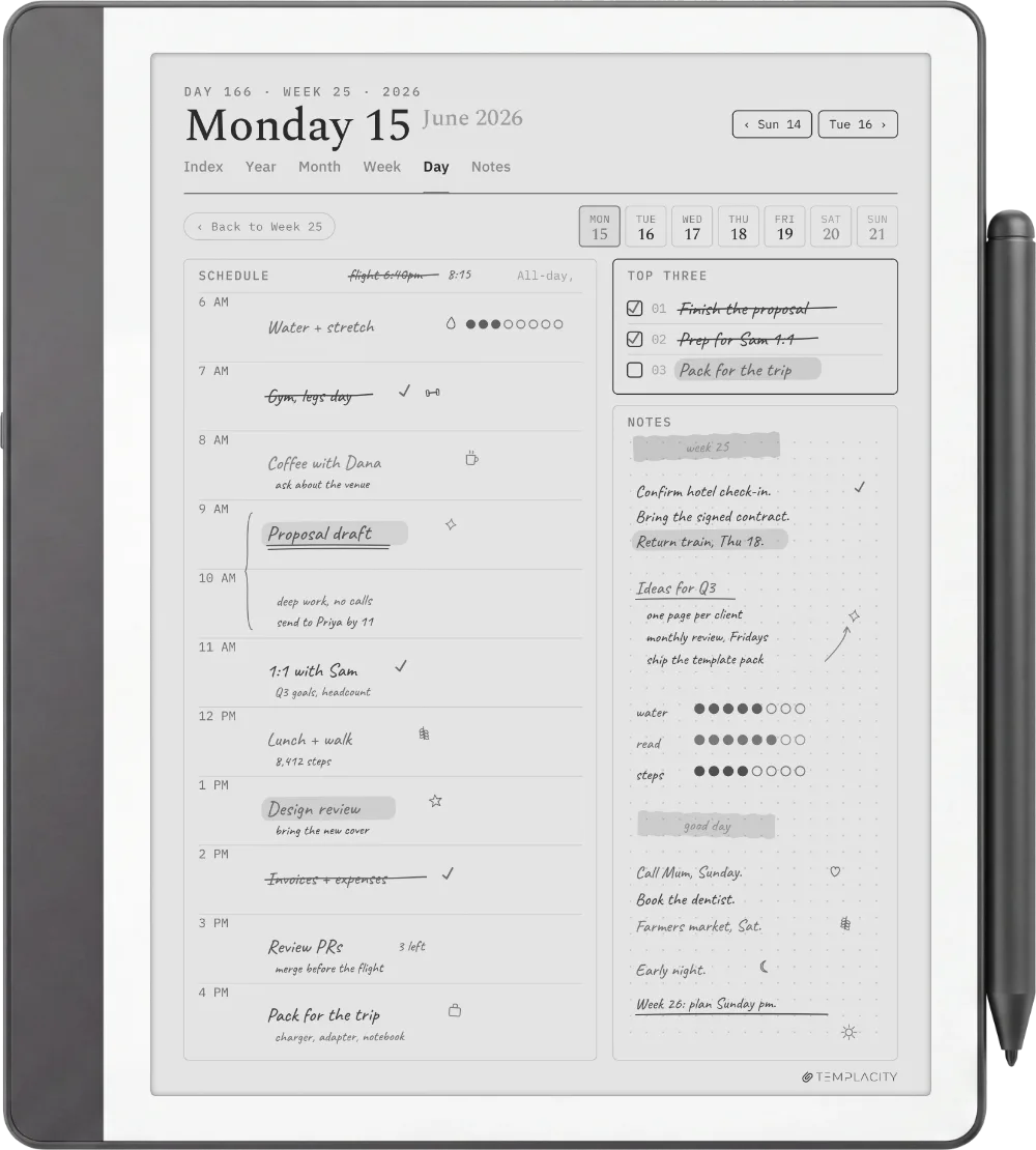 The Planner on the Kindle Scribe