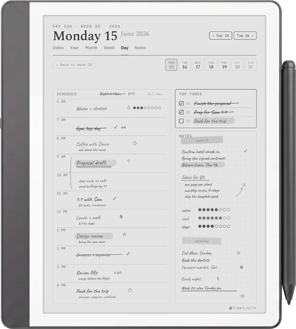 The Planner on the Kindle Scribe