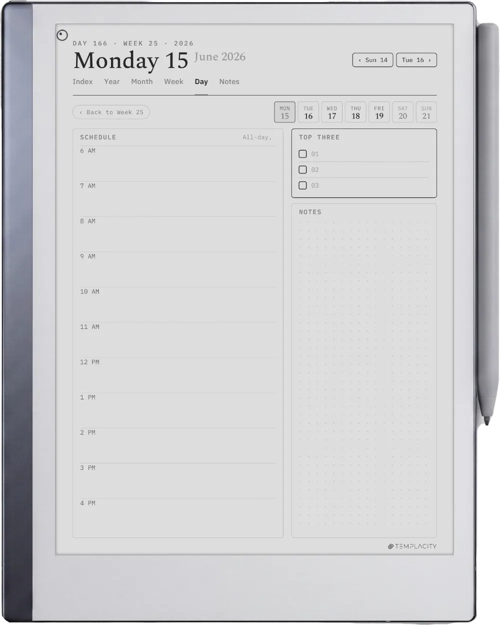 The Planner for reMarkable reMarkable 2 page 1